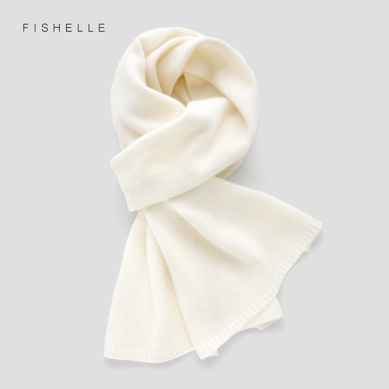 Wool Scarf Men - Witte wollen sjaals dames winter gebreide