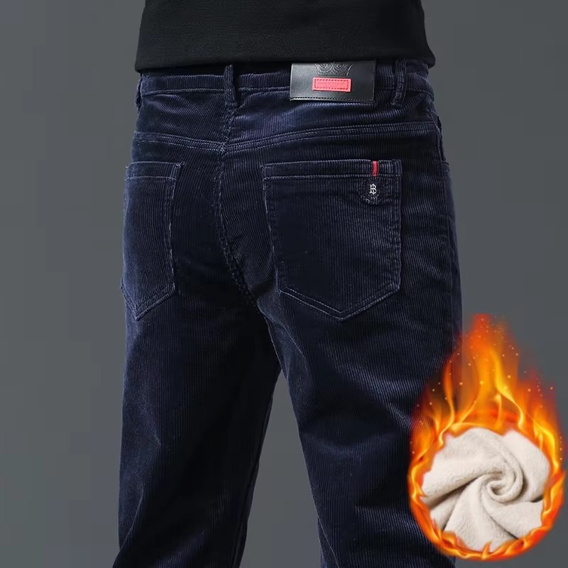 Corduroy Pant Warm - Heren corduroy broek, winter, dikke voering,