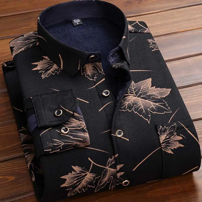 Flannel Shirt Lined - Heren Fleece Overhemd 2026 Herfst Winter