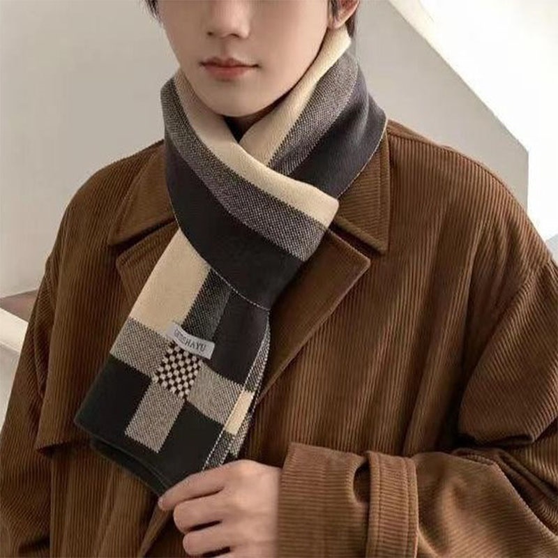 Wool Scarf Men - Nieuwe Winter Mannen Sjaal Warm Houden