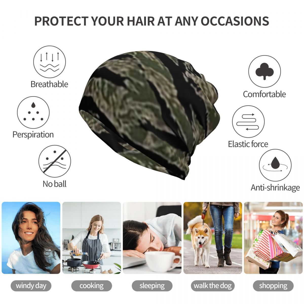 Tijgerstreep Camouflage Milita - Knit Beanie Hat Warm recensie en prijs