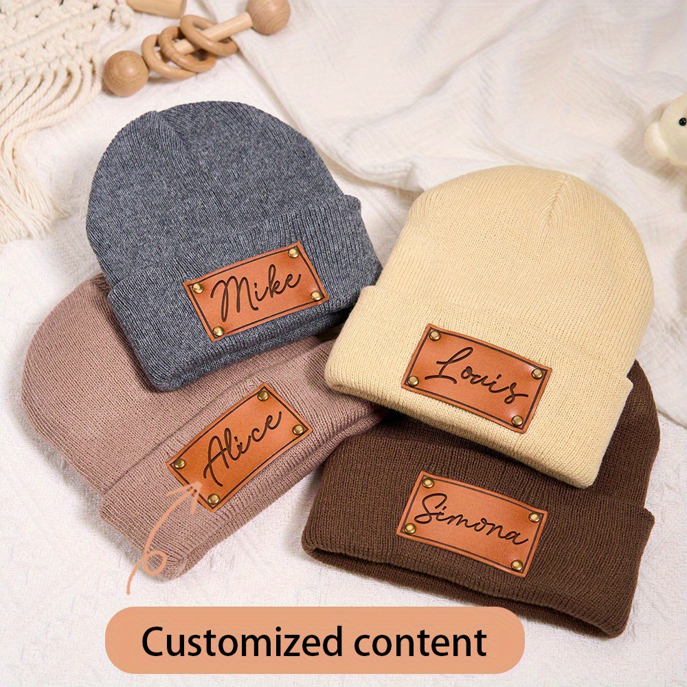 Op maat gemaakte leren patchmu - Knit Beanie Hat Warm recensie en prijs