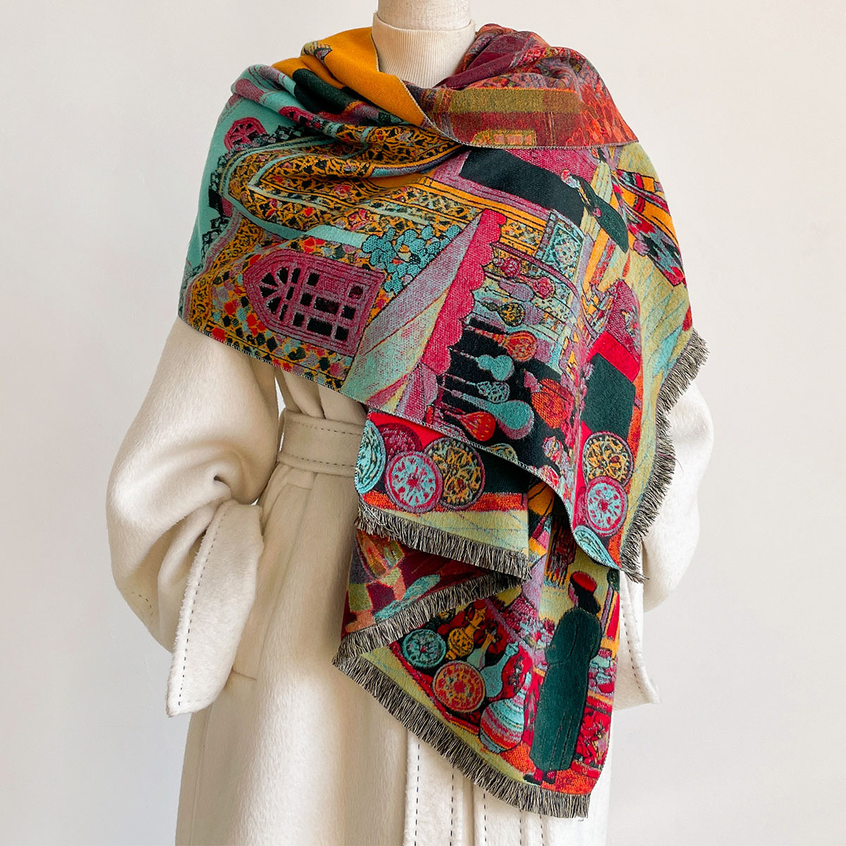 Dames Imitatie Kasjmier Sjaal, - Cashmere Pashmina Wrap recensie en prijs