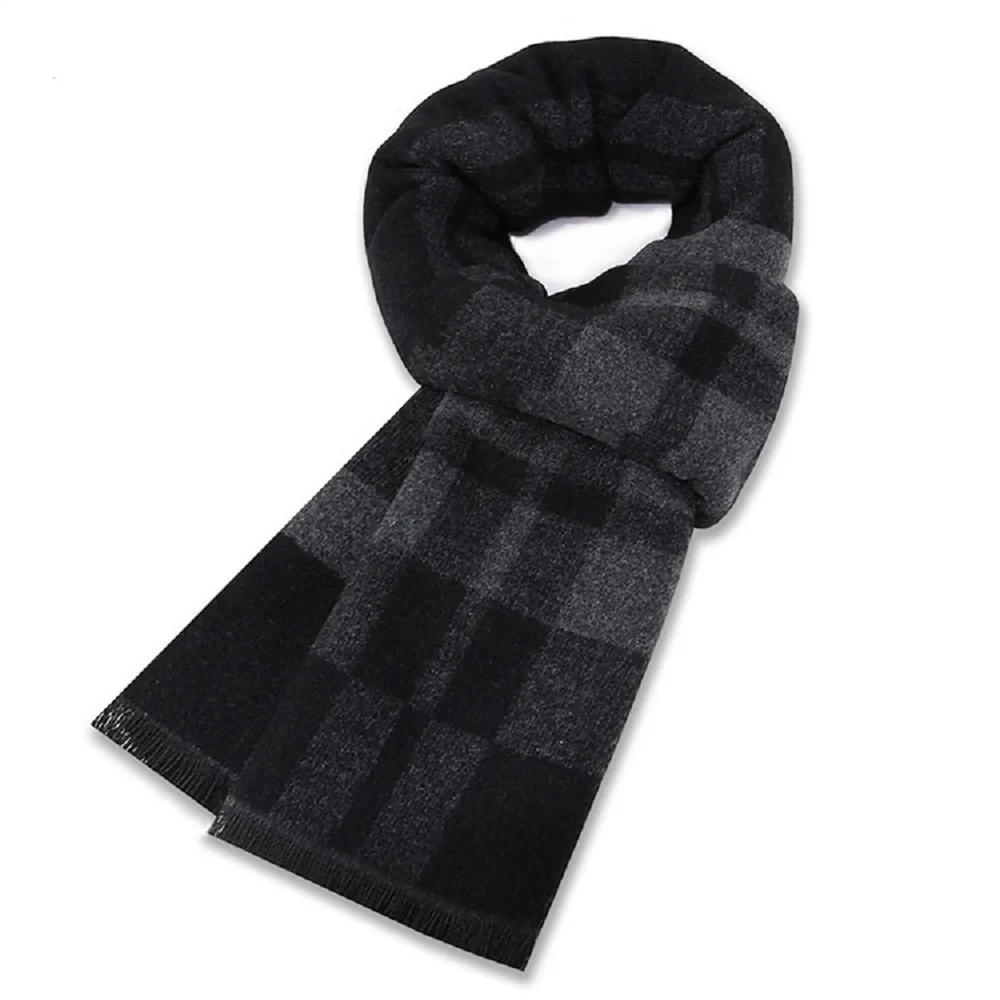 1 stuks Britse zwarte en grijz - Wool Scarf Men recensie en prijs