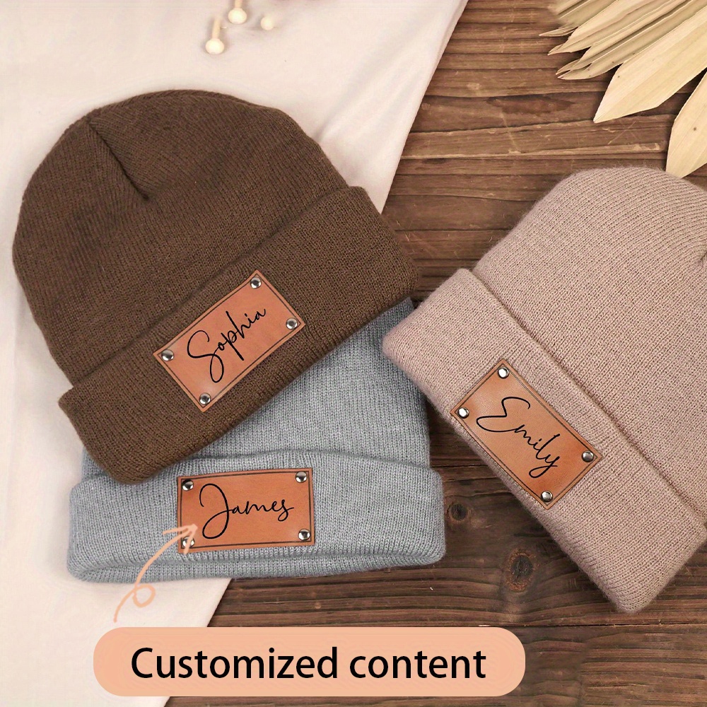 Gebreide muts met een geperson - Knit Beanie Hat Warm recensie en prijs